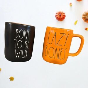 Rae Dunn Lazy Bones‎ Halloween Mug Set